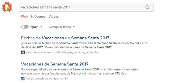 Publicidad en motores de búsqueda: DuckDuckGo