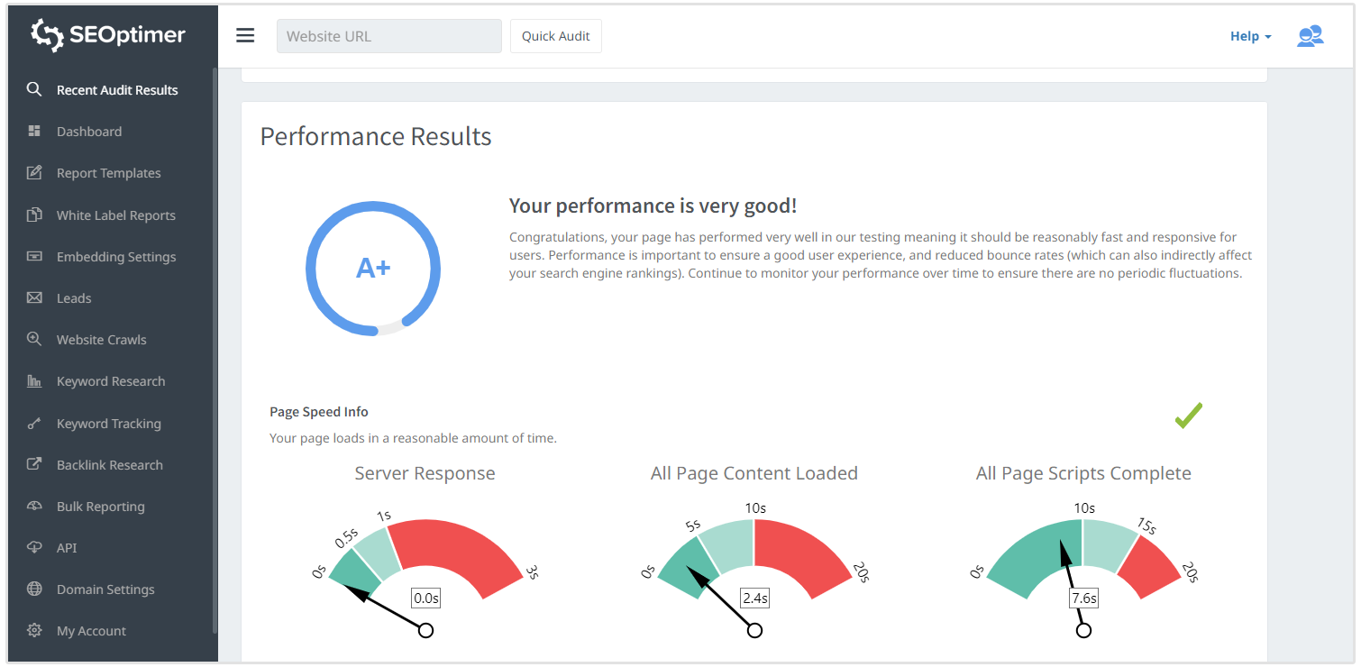 pagespeed em auditoria de site